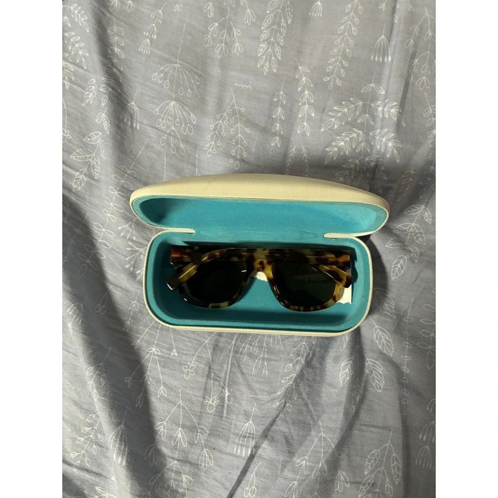 Warby Parker Everett 235 Sunglasses Tortoise Shell Square Frames with Case